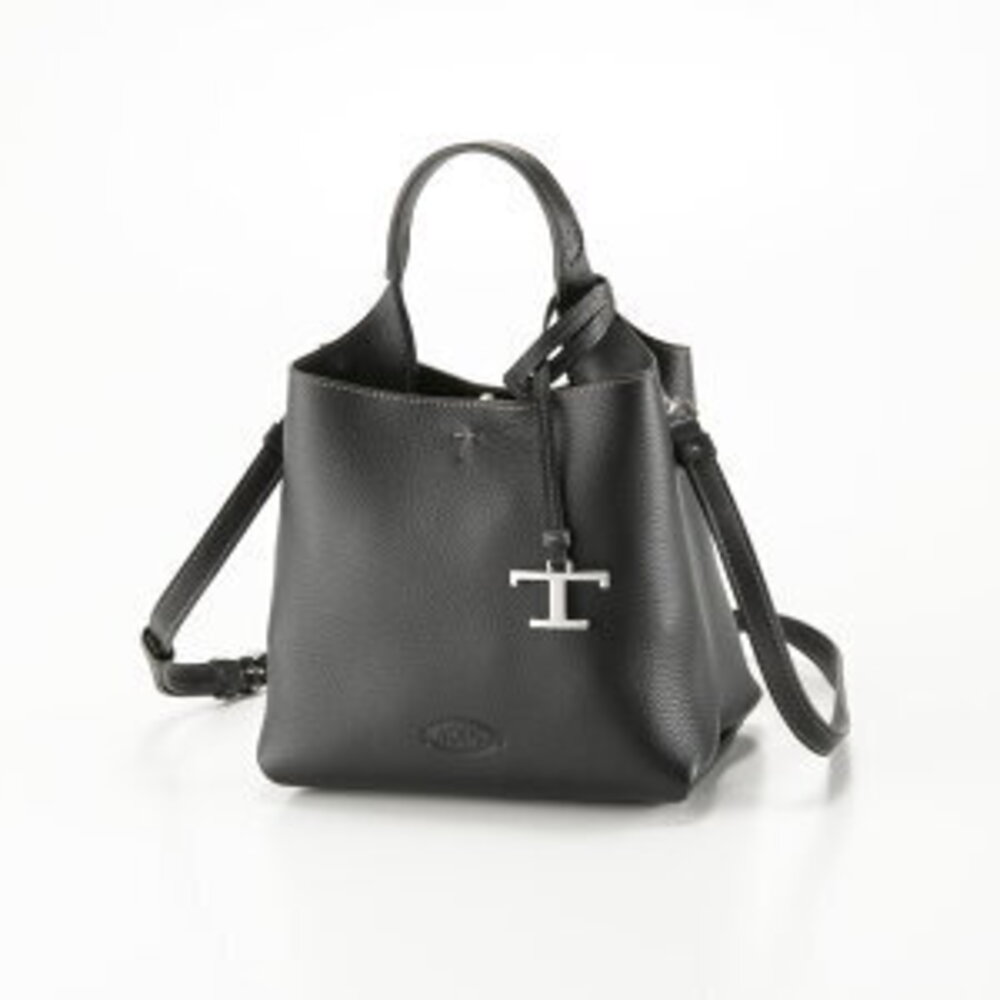 Tods Timeless Handbag Tote Bag Metal Pendant